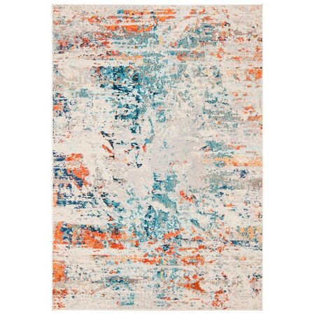 Safavieh 9 x 12 ft. Madison 400 Power Loomed Rectangle Area Rug Cream & Orange MAD478B-9